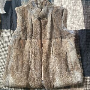 Michael Kors real rabbit vest with pockets